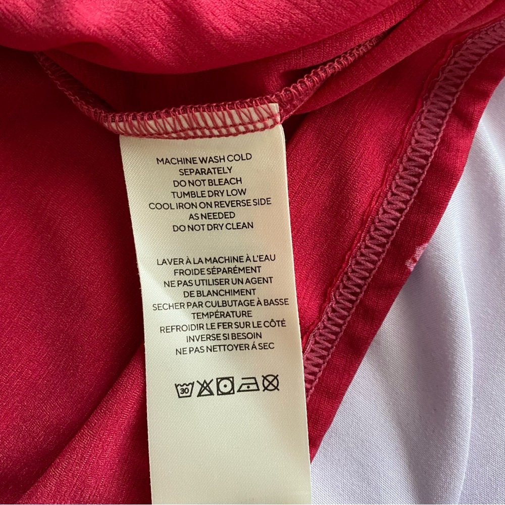 Free People Home Grown Mesh Cardigan Top Roses Magenta Red Floral Small NWOT - Picture 7 of 11